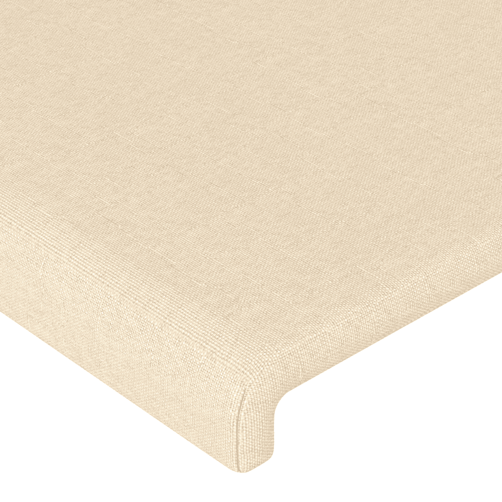 Sommier à lattes de lit avec matelas Crème 80x200 cm Tissu