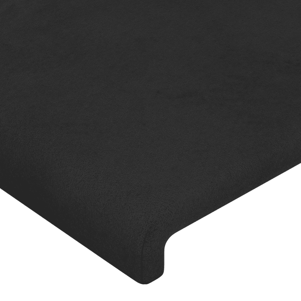 Sommier à lattes de lit avec matelas Noir 180x200 cm Velours