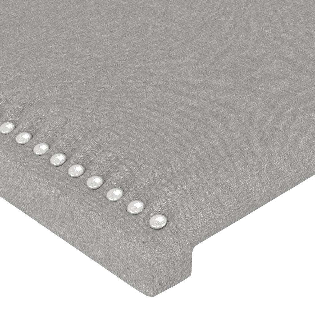 Sommier à lattes de lit avec matelas Gris clair 90x200 cm Tissu