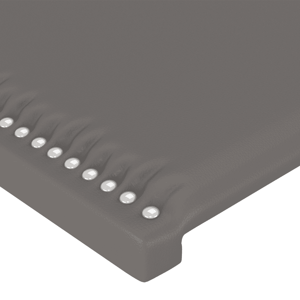 Sommier à lattes de lit avec matelas Gris 100x200 cm Similicuir
