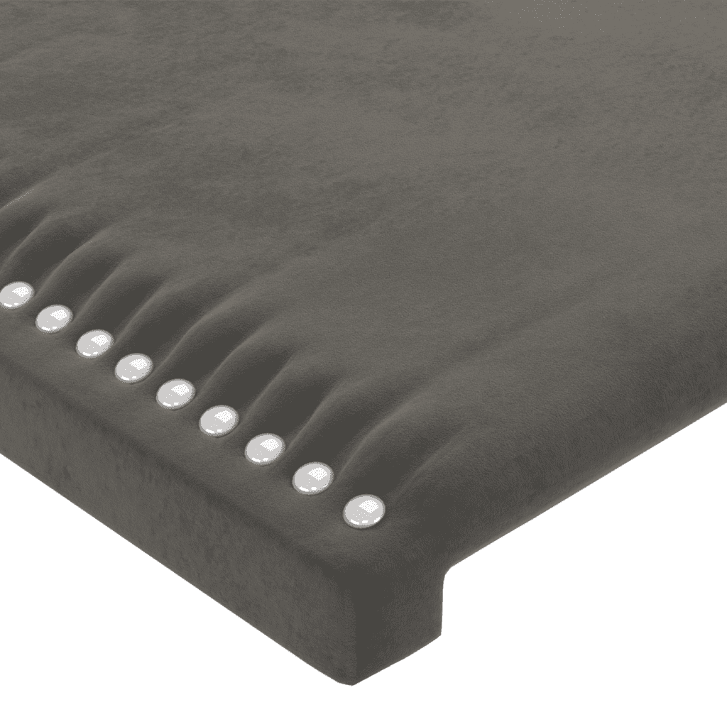 Sommier à lattes de lit et matelas Gris foncé 160x200cm Velours