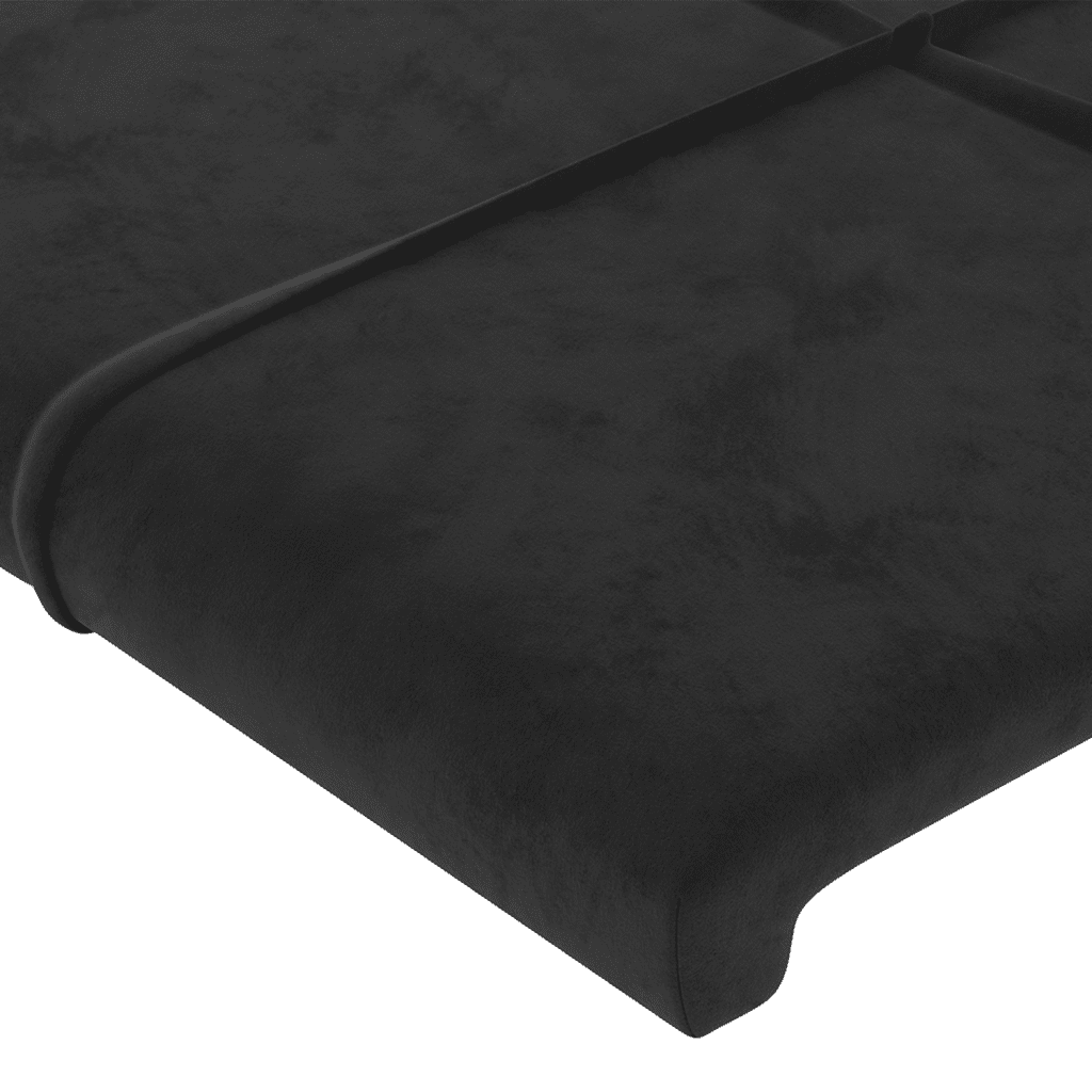 Sommier à lattes de lit avec matelas Noir 180x200 cm Velours