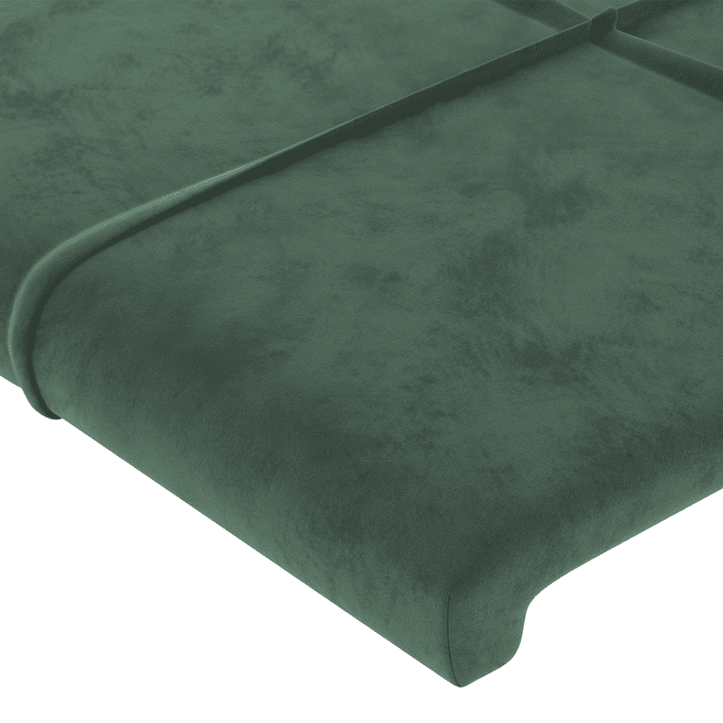 Sommier à lattes de lit et matelas Vert foncé 160x200cm Velours