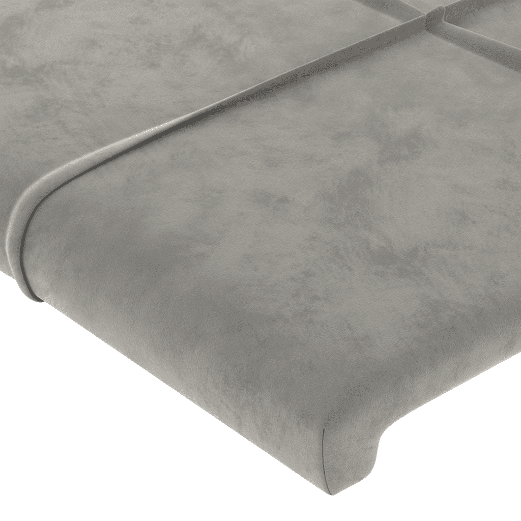 Sommier à lattes de lit et matelas Gris clair 90x200 cm Velours