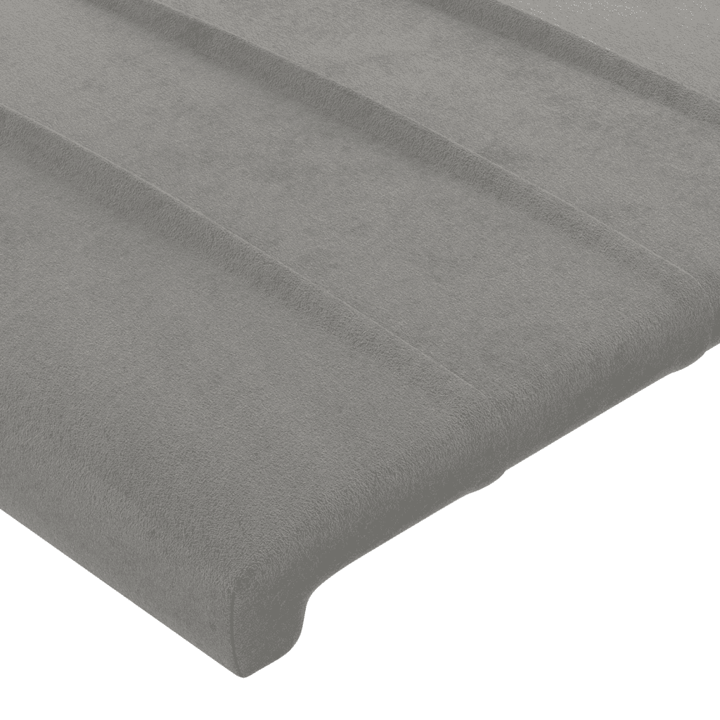 Sommier à lattes de lit et matelas Gris clair 90x190 cm Velours