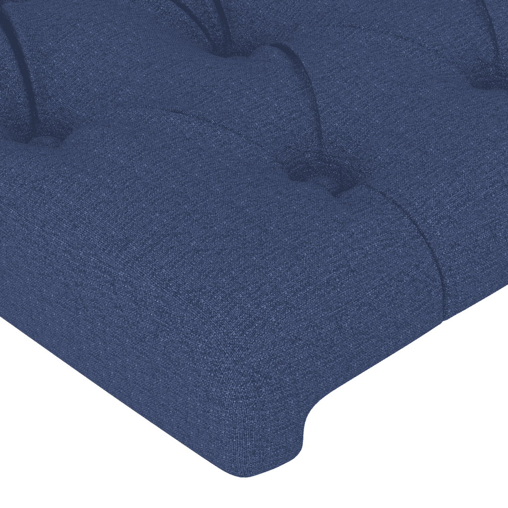 Sommier à lattes de lit avec matelas Bleu 90x200 cm Tissu
