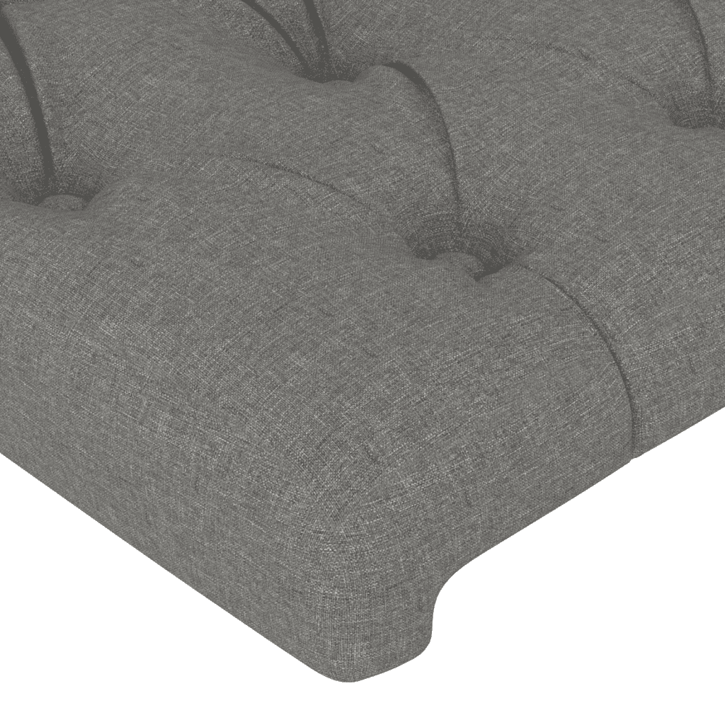Sommier à lattes de lit et matelas Gris foncé 90x190 cm Tissu