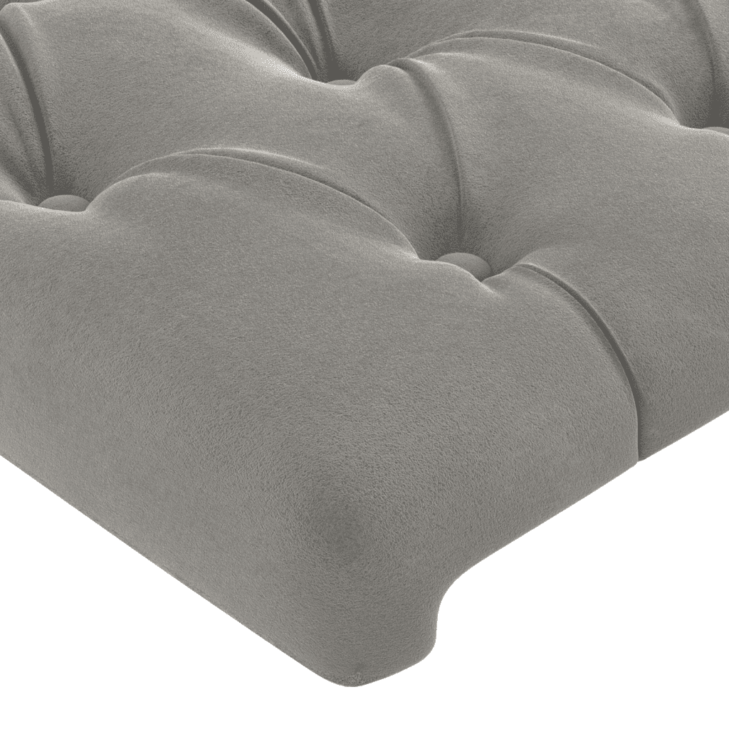 Sommier à lattes de lit et matelas Gris clair 140x190cm Velours