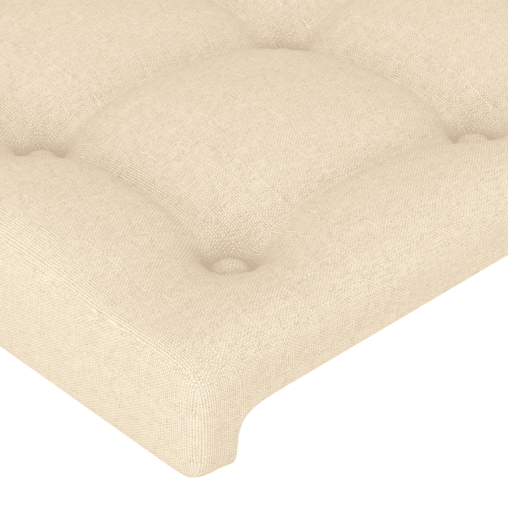 Sommier à lattes de lit avec matelas Crème 160x200 cm Tissu