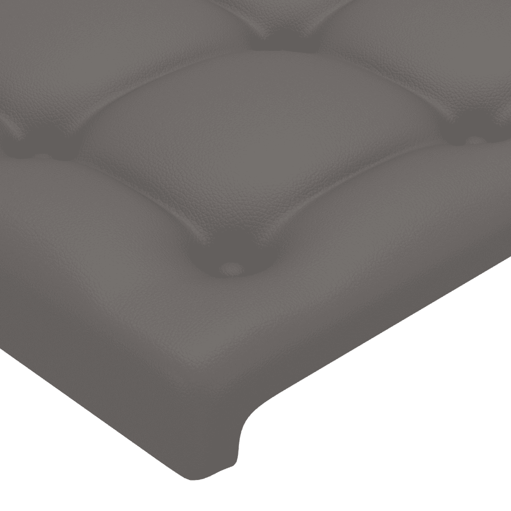 Sommier à lattes de lit avec matelas Gris 90x190 cm Similicuir