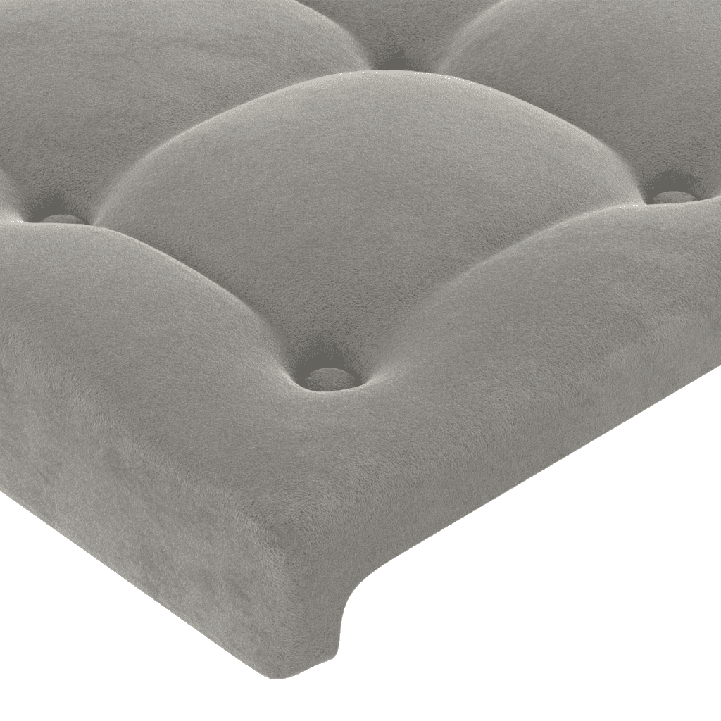 Sommier à lattes de lit et matelas Gris clair 90x200 cm Velours