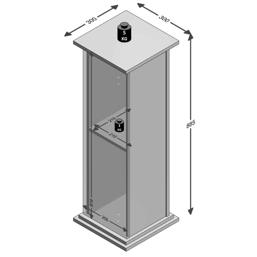 FMD Table d'appoint avec porte 88,5 cm Chêne Tables d'appoint FMD   