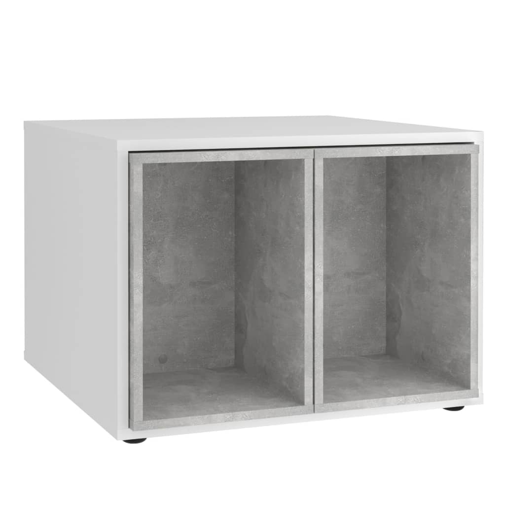 FMD Table basse avec 2 tables d'appoint 67,5x67,5x50 cm Blanc et béton Tables basses FMD   