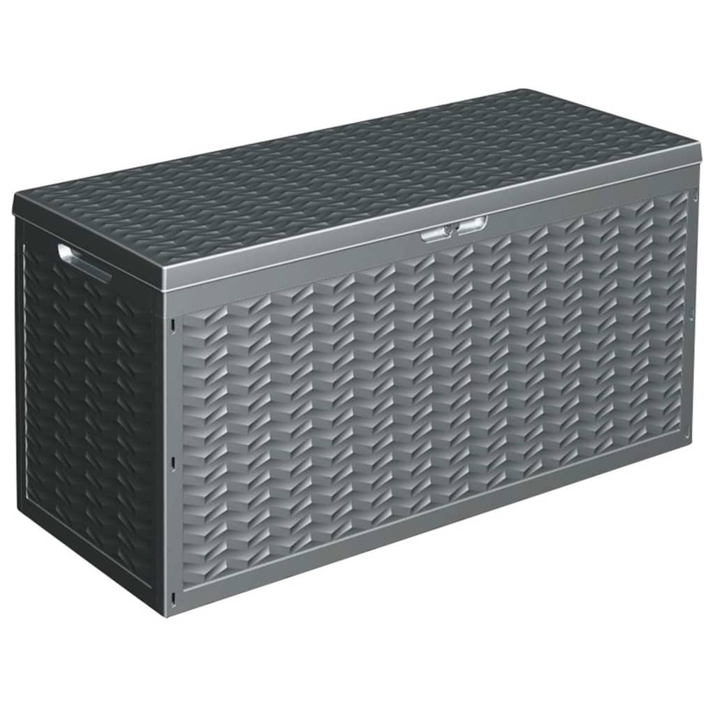 ProGarden Boîte de rangement de jardin avec poignée 300 L Gris Coffres de jardin ProGarden   
