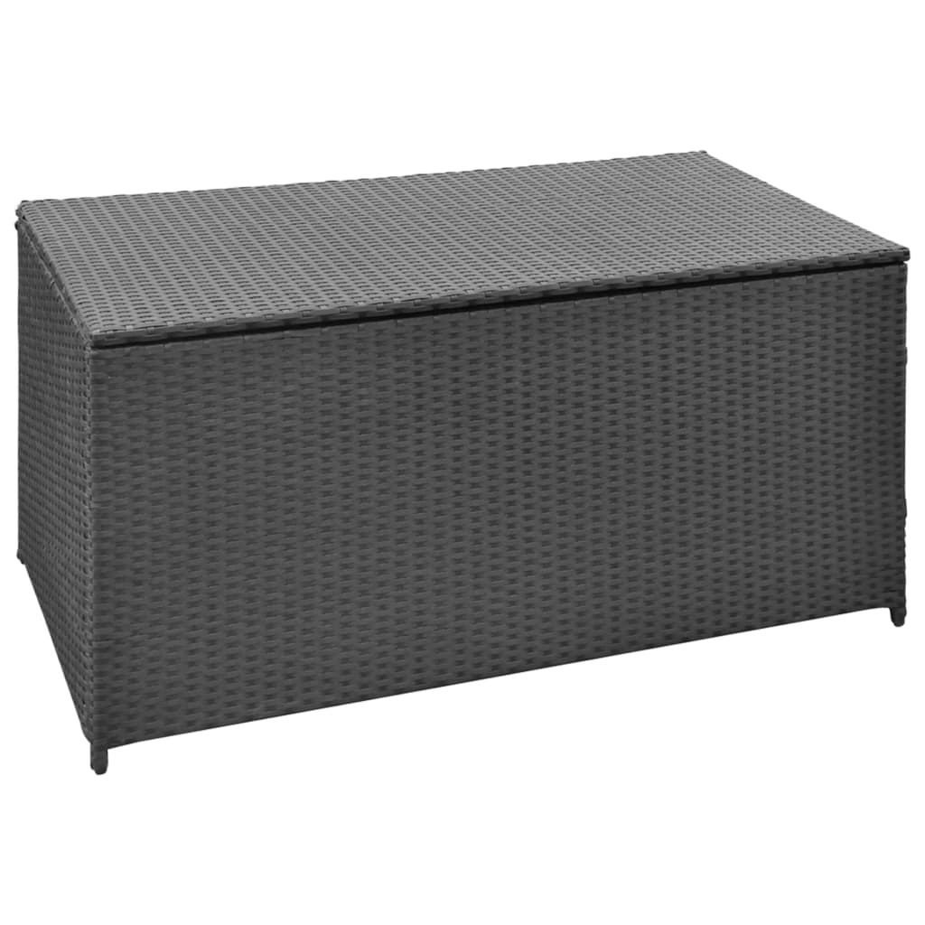 Boîte de rangement de jardin Noir 120x50x60 cm Résine tressée Coffres de jardin vidaXL   