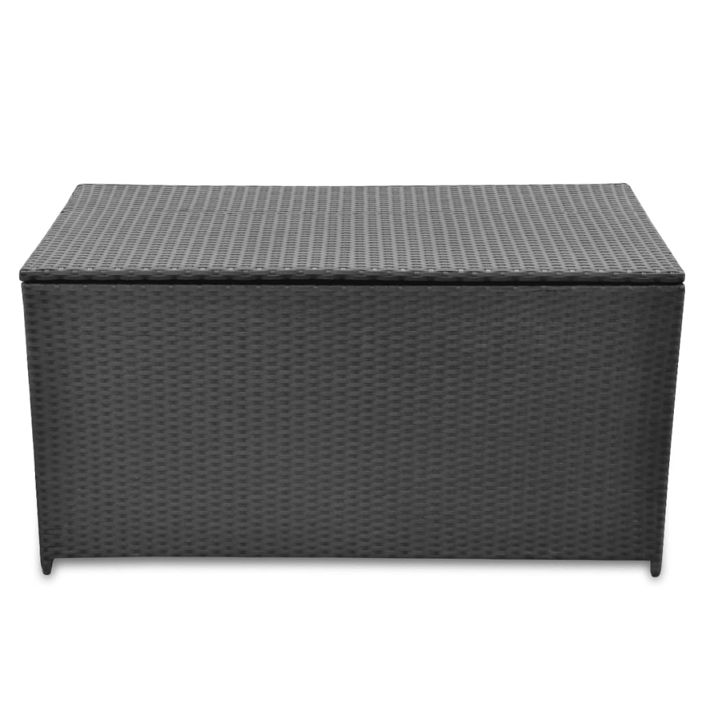Boîte de rangement de jardin Noir 120x50x60 cm Résine tressée Coffres de jardin vidaXL   
