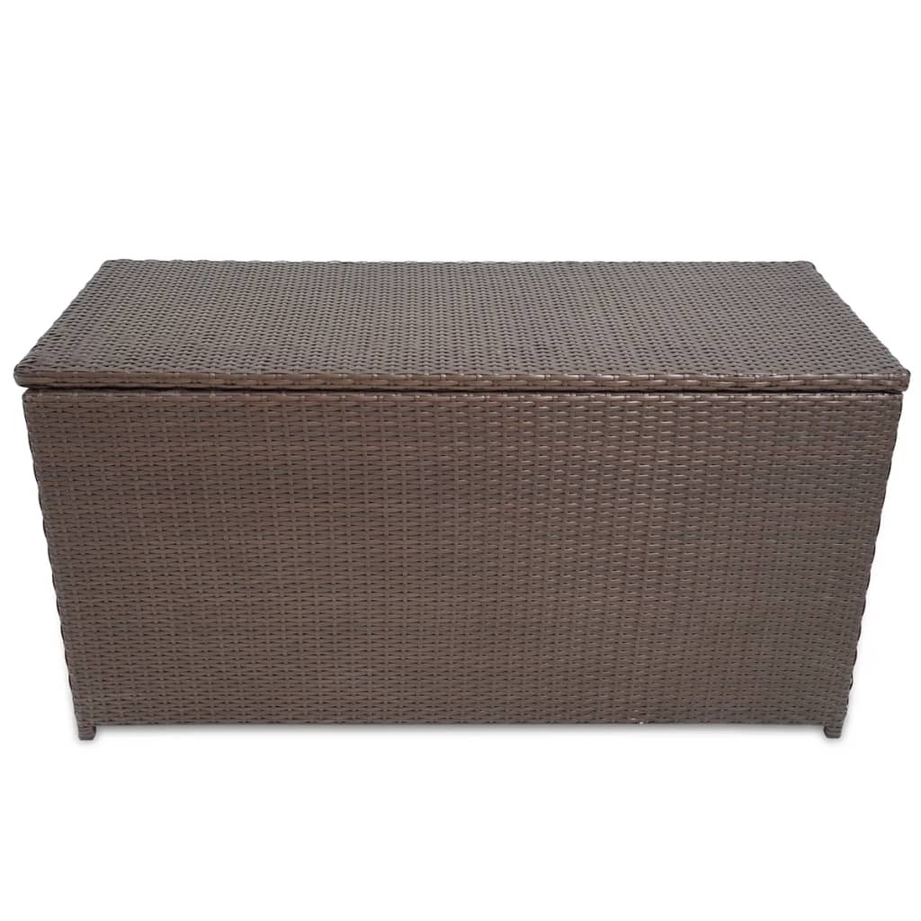 Boîte de rangement de jardin Marron 120x50x60 cm Résine tressée Coffres de jardin vidaXL   