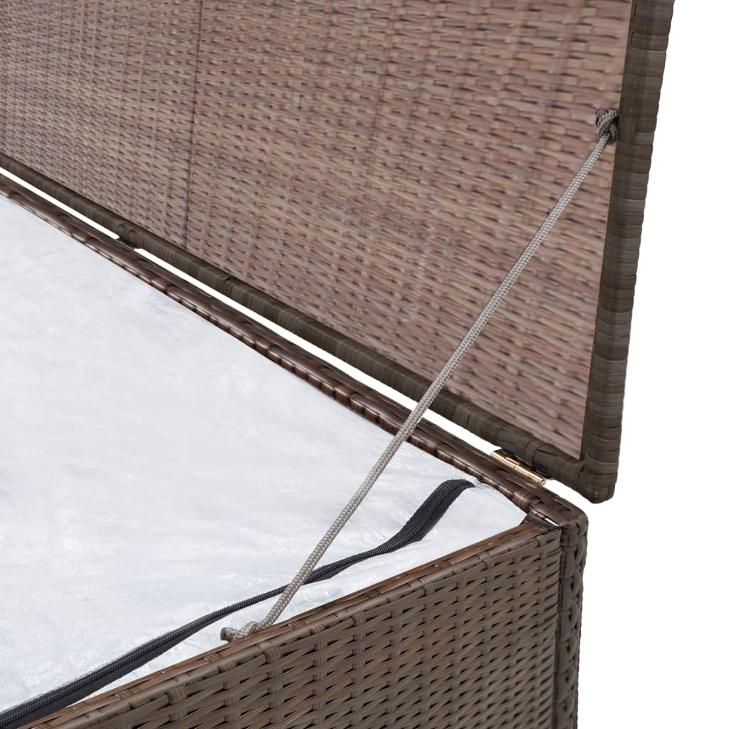 Boîte de rangement de jardin Marron 120x50x60 cm Résine tressée Coffres de jardin vidaXL   