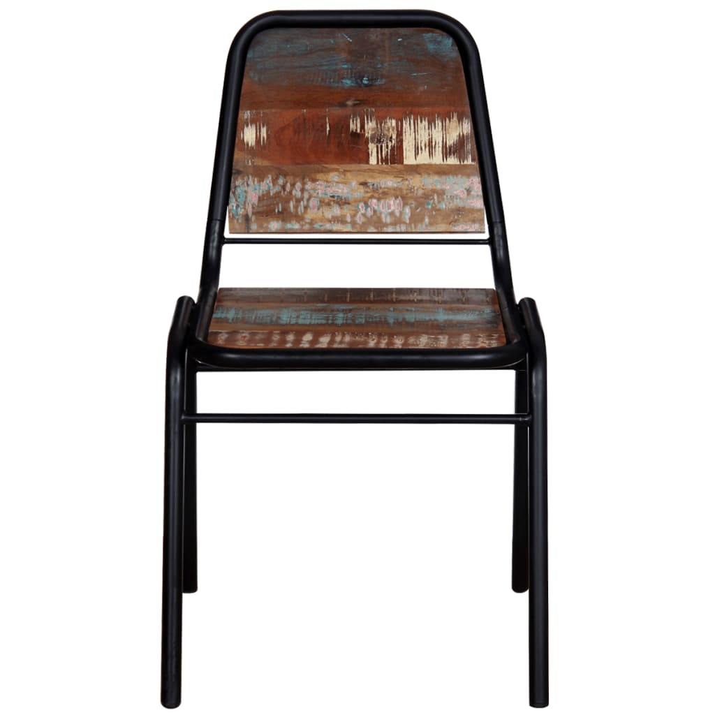 Chaises à manger lot de 6 bois de récupération solide Chaises de cuisine vidaXL   