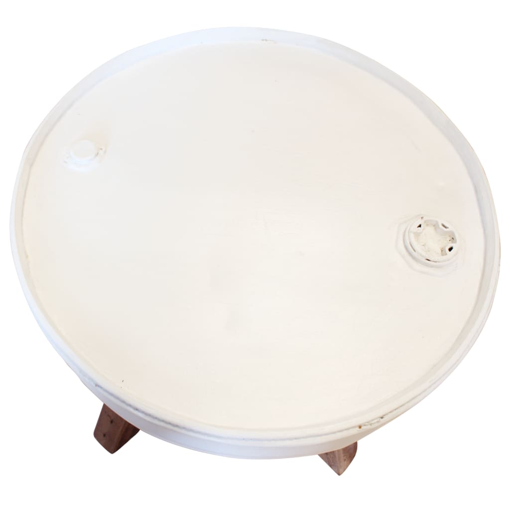 Table basse Bois de récupération massif 60 x 45 cm Blanc Tables basses vidaXL   
