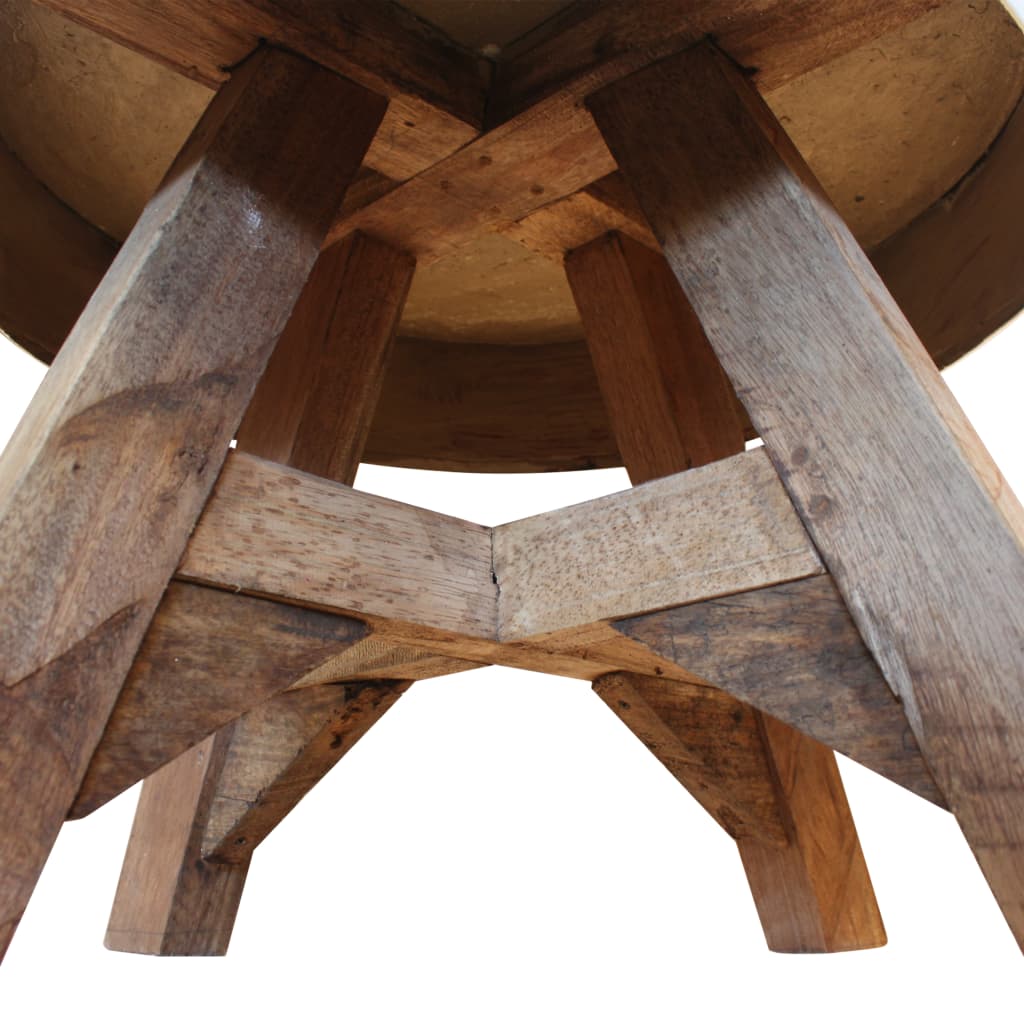 Table basse Bois de récupération massif 60 x 45 cm Blanc Tables basses vidaXL   