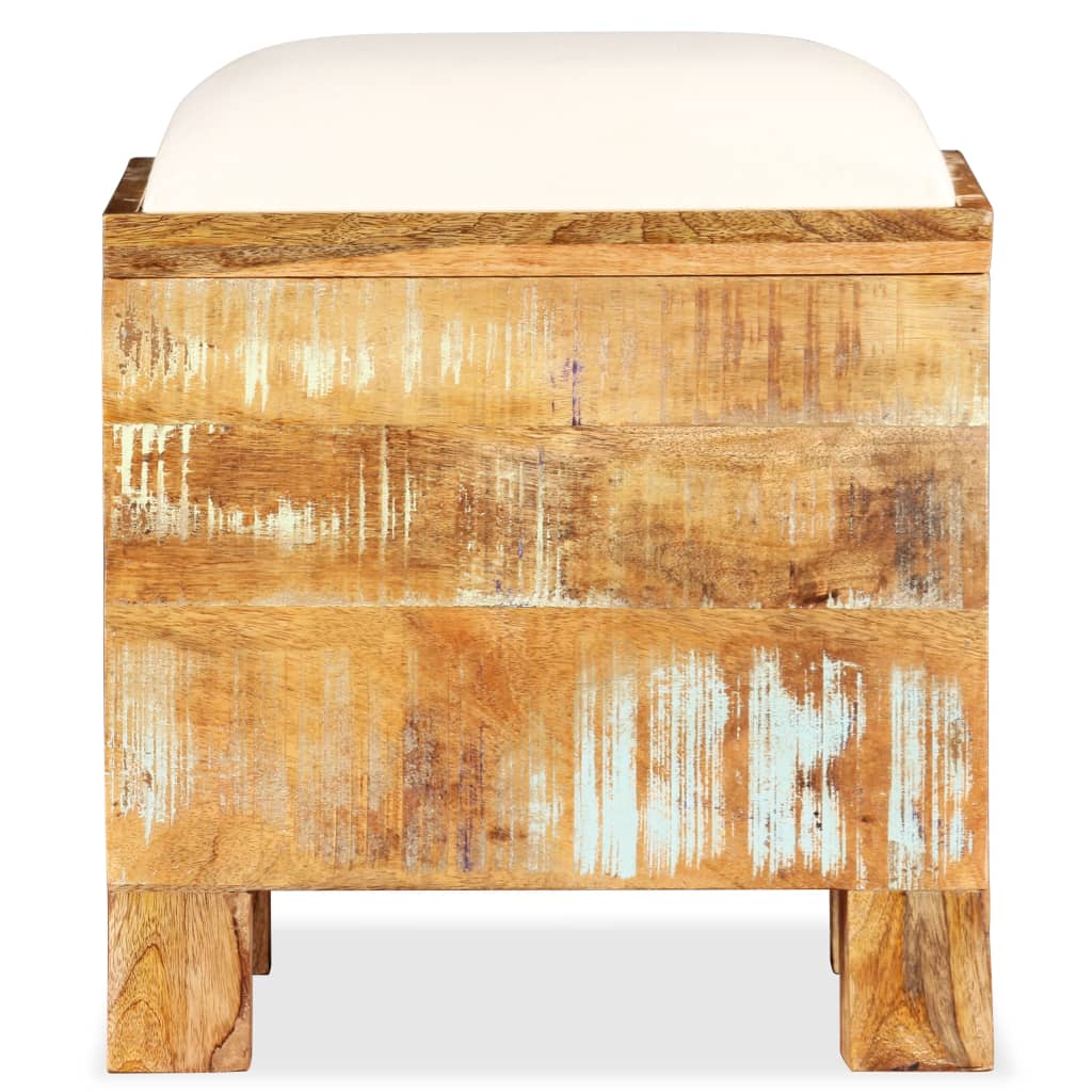 Banc de rangement Bois massif recyclé 40 x 40 x 45 cm Coffres de rangement vidaXL   