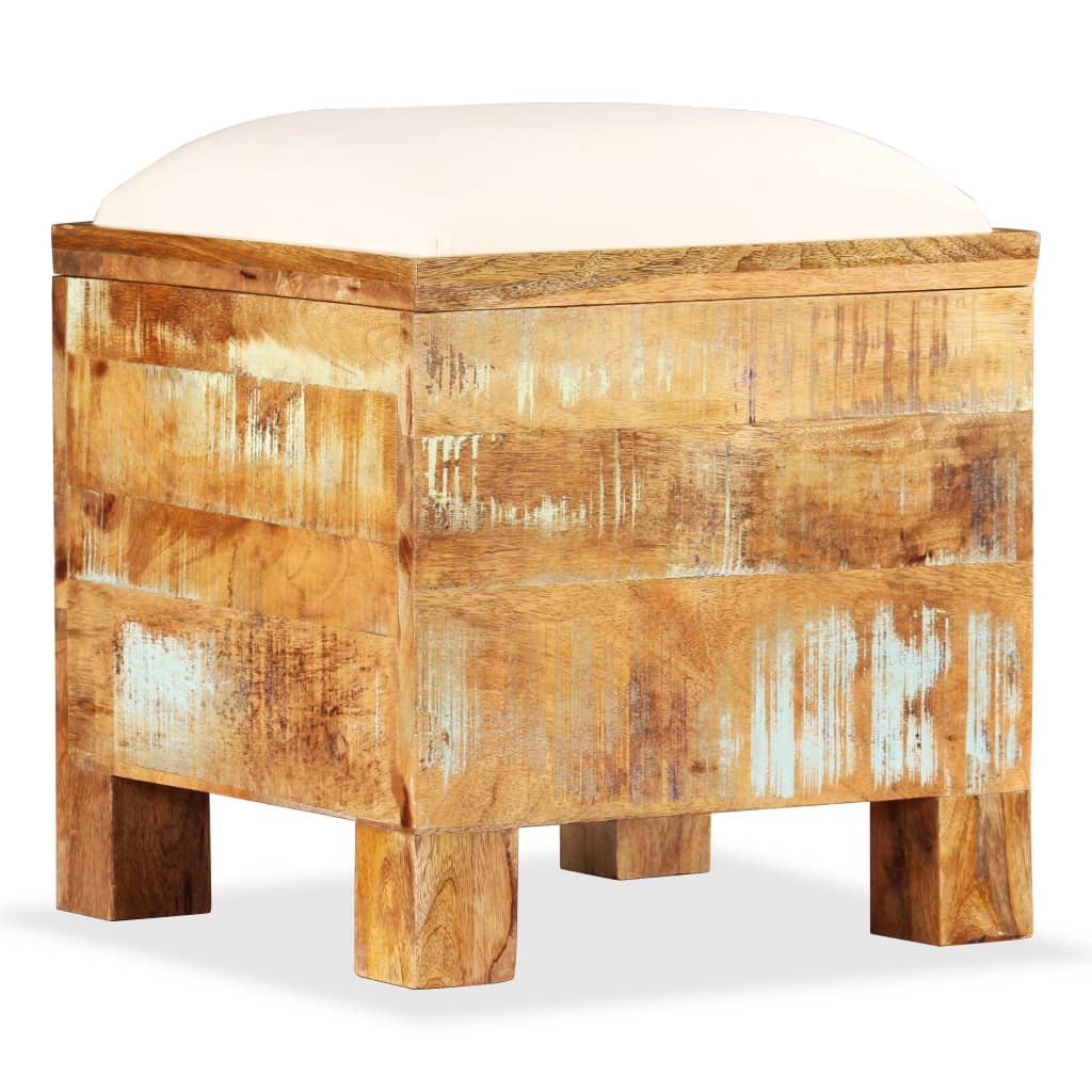 Banc de rangement Bois massif recyclé 40 x 40 x 45 cm Coffres de rangement vidaXL   