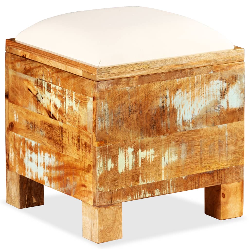Banc de rangement Bois massif recyclé 40 x 40 x 45 cm Coffres de rangement vidaXL   