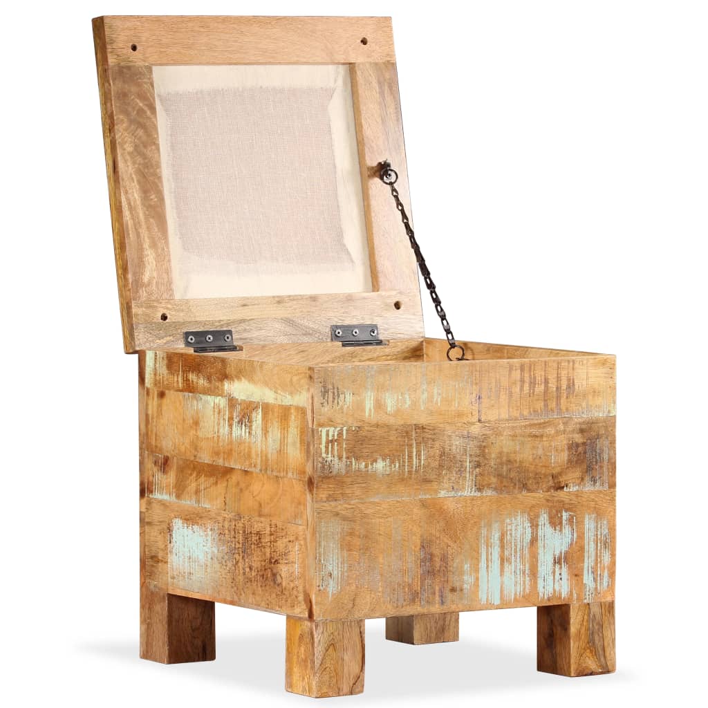 Banc de rangement Bois massif recyclé 40 x 40 x 45 cm Coffres de rangement vidaXL   