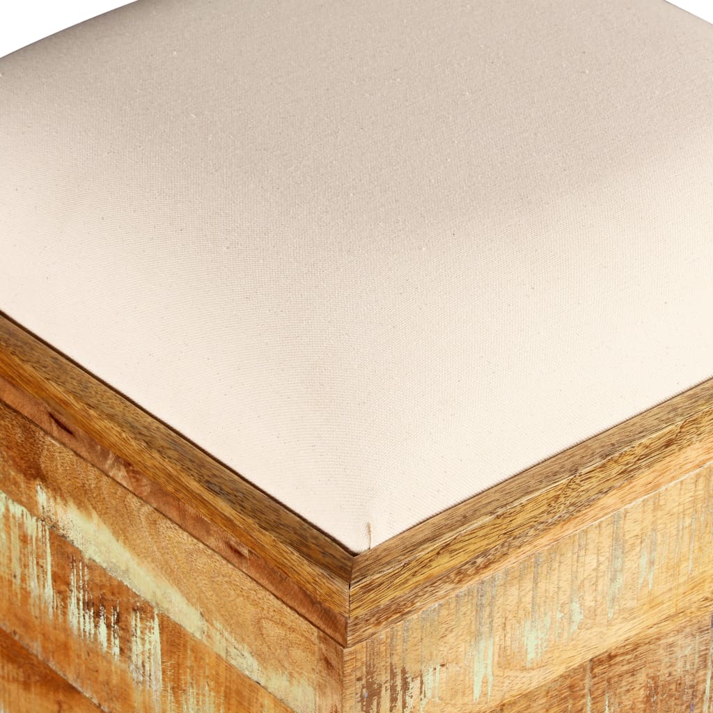 Banc de rangement Bois massif recyclé 40 x 40 x 45 cm Coffres de rangement vidaXL   