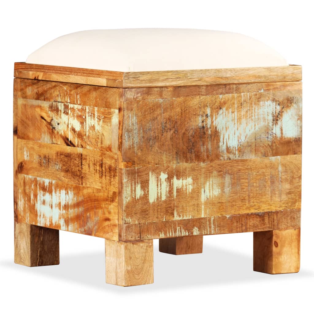 Banc de rangement Bois massif recyclé 40 x 40 x 45 cm Coffres de rangement vidaXL   