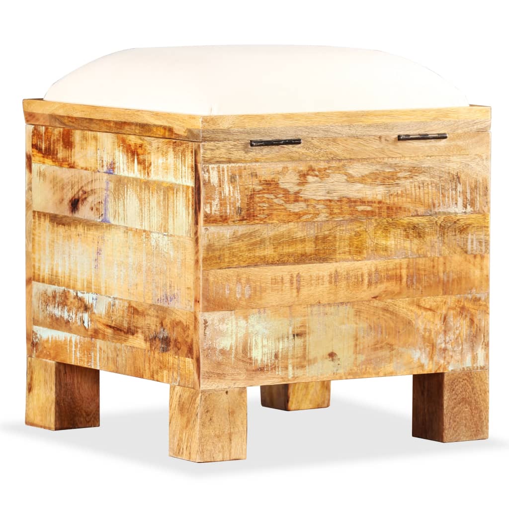 Banc de rangement Bois massif recyclé 40 x 40 x 45 cm Coffres de rangement vidaXL   