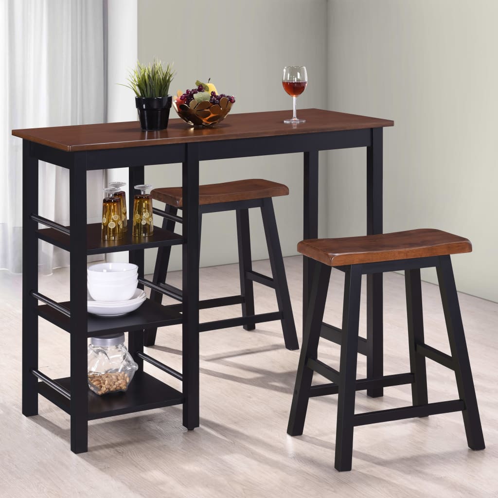 Assortiment de bar 3 pcs MDF Noir Meubles de salle à manger vidaXL   