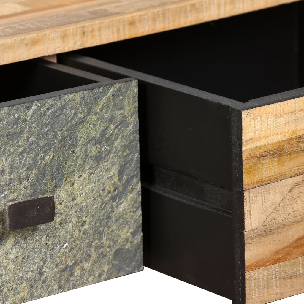 Table basse Teck de récupération massif 90 x 65 x 40 cm Tables basses vidaXL   