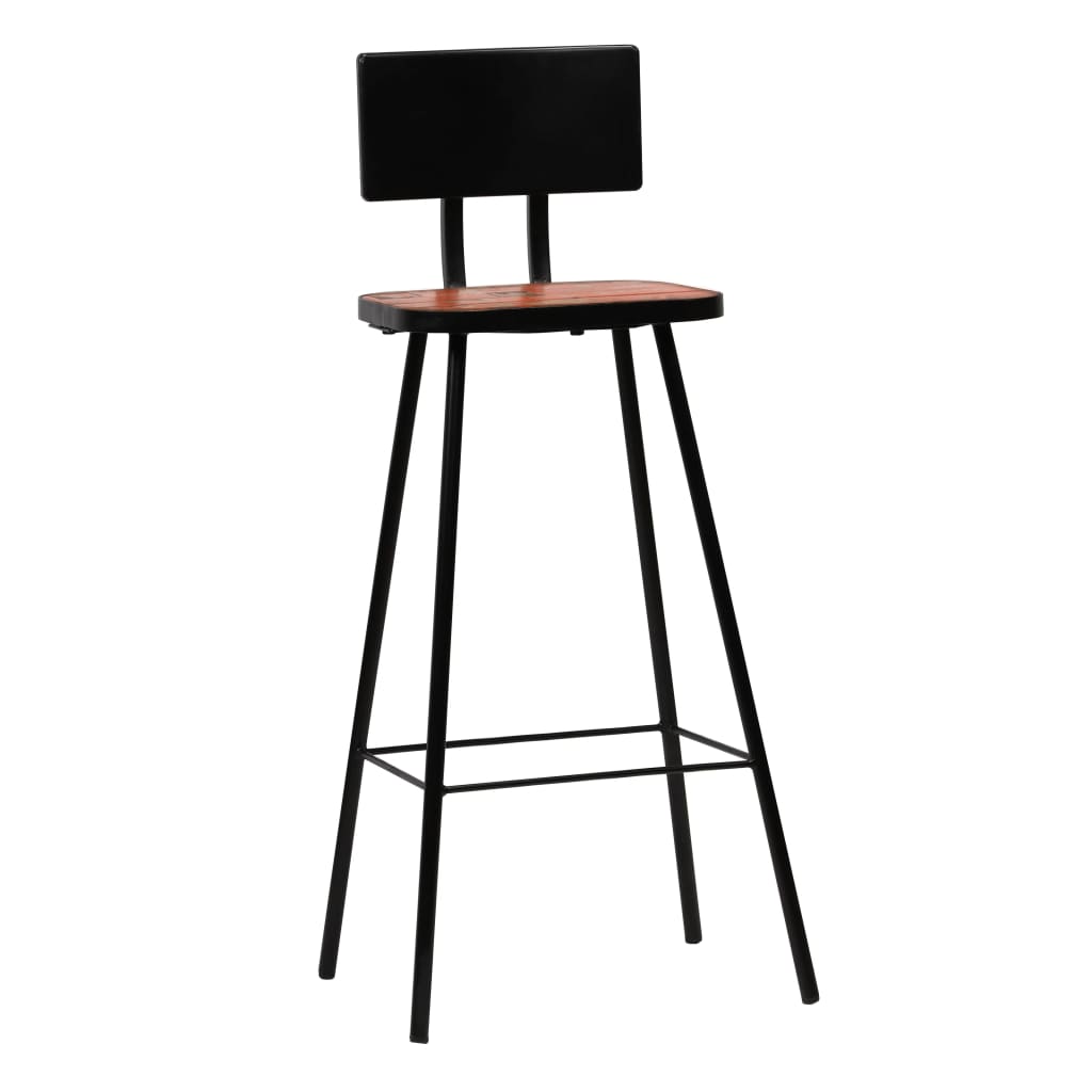 Tabourets de bar lot de 4 bois massif de récupération Tabourets de bar vidaXL   