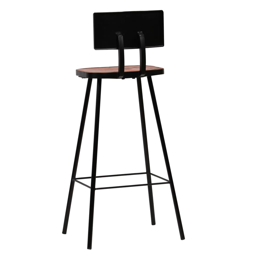 Tabourets de bar lot de 4 bois massif de récupération Tabourets de bar vidaXL   