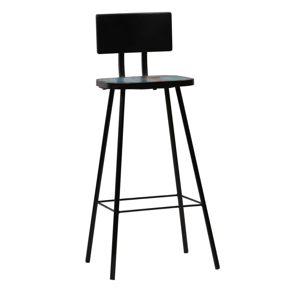 Tabourets de bar lot de 4 bois massif de récupération Tabourets de bar vidaXL   