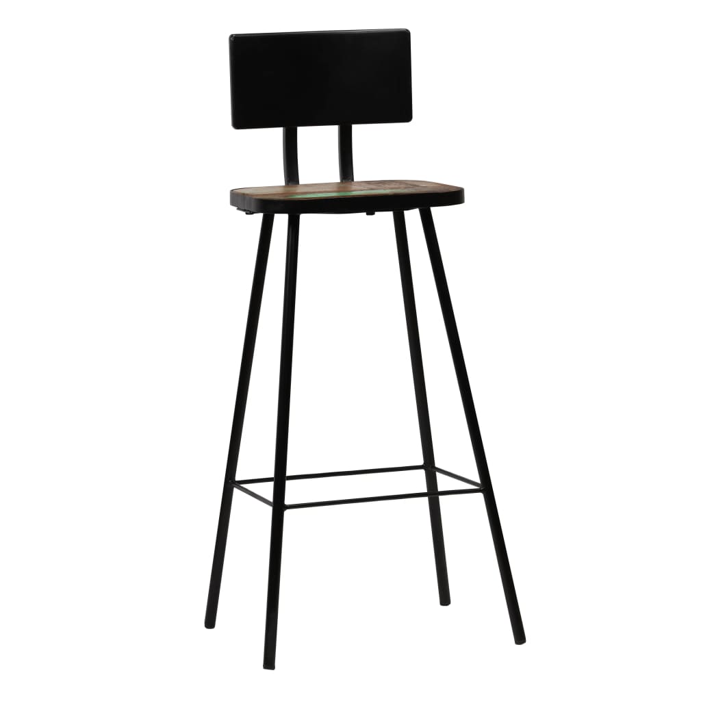 Tabourets de bar lot de 4 bois massif de récupération Tabourets de bar vidaXL   