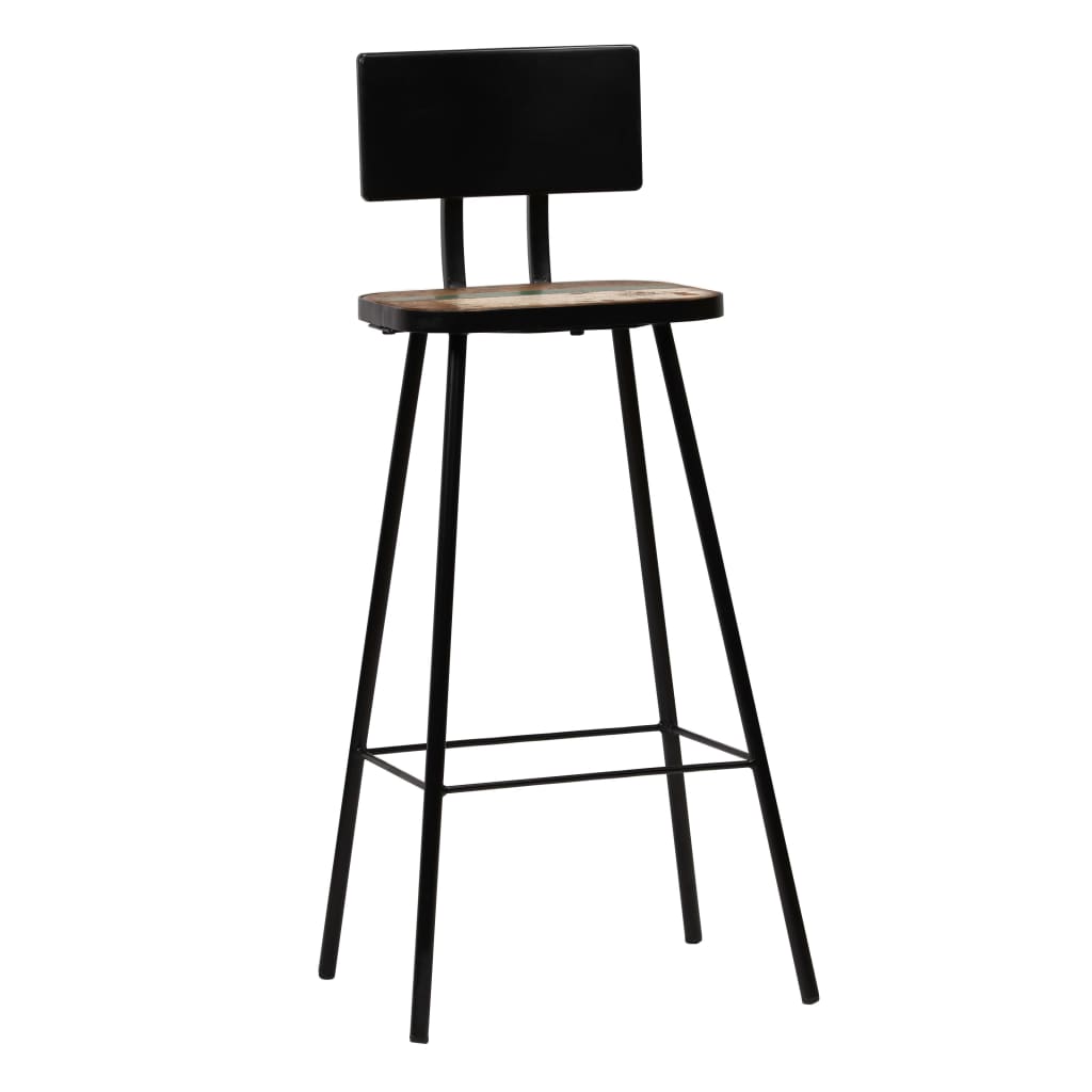 Tabourets de bar lot de 4 bois massif de récupération Tabourets de bar vidaXL   