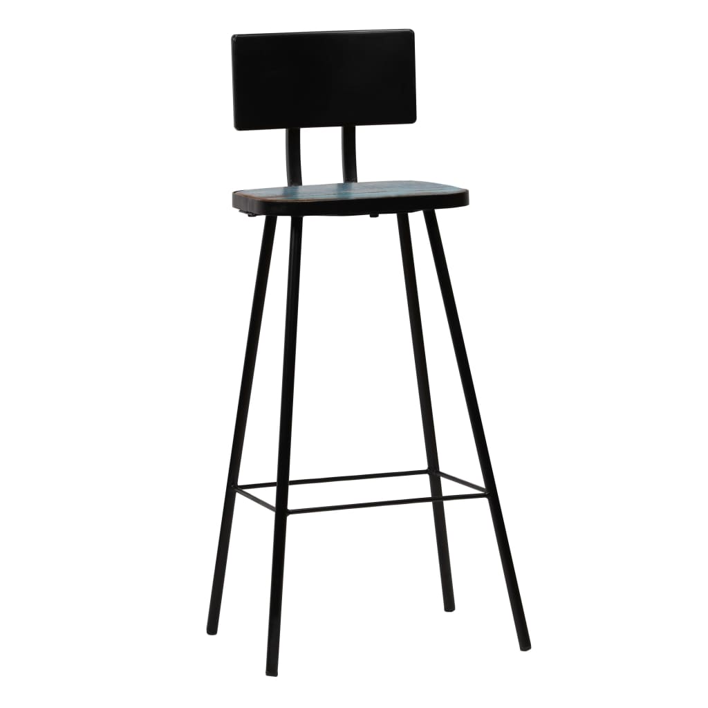 Tabourets de bar lot de 4 bois massif de récupération Tabourets de bar vidaXL   