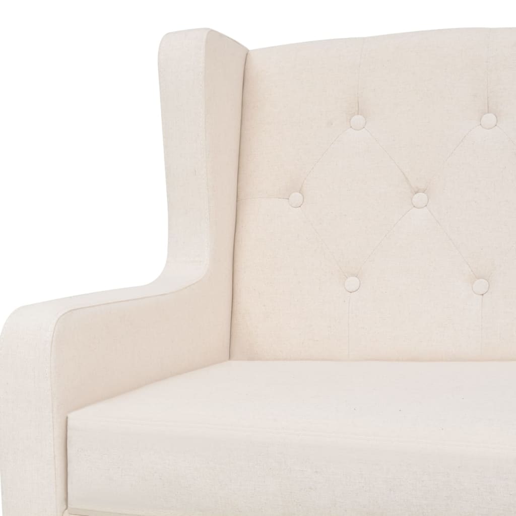 Ensemble de canapés 2 pcs tissu blanc crème Canapés vidaXL   