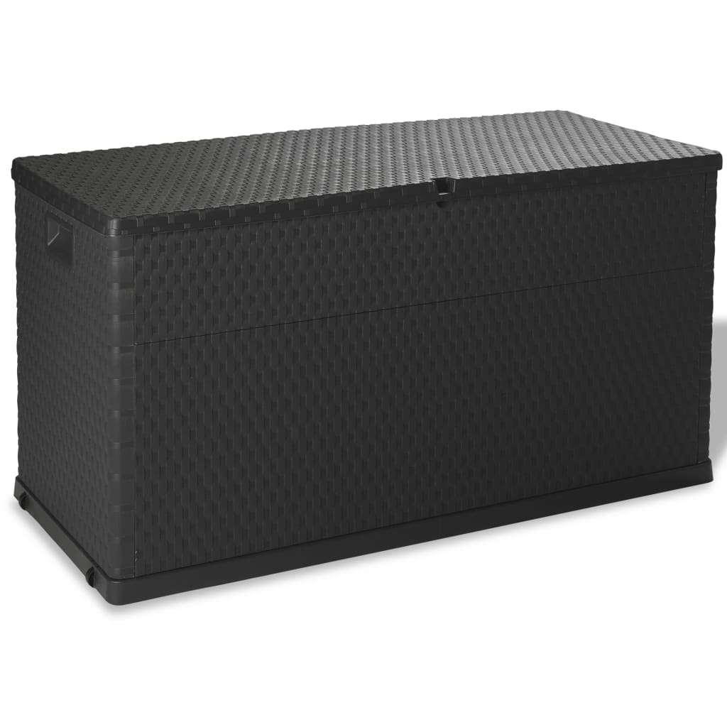 Boîte de stockage de jardin Anthracite 120x56x63 cm PP Rotin Coffres de jardin vidaXL   