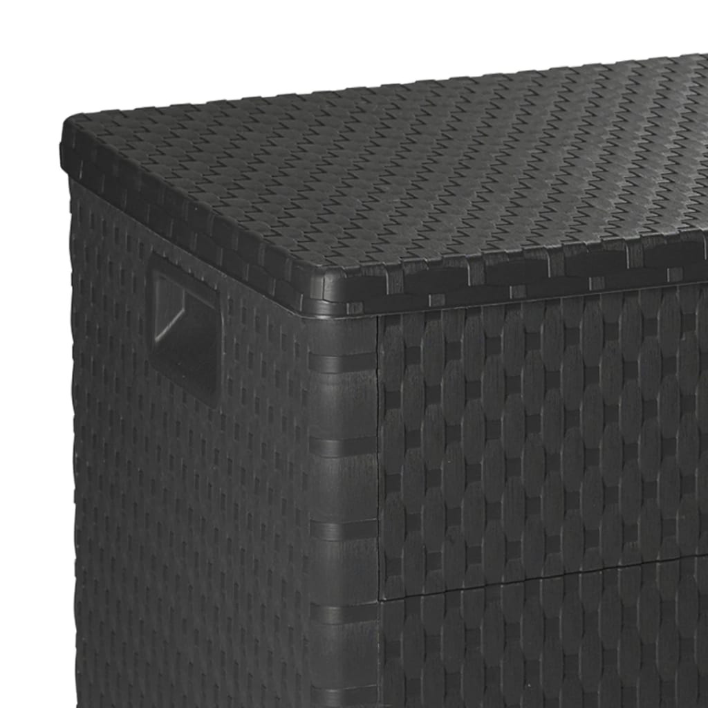 Boîte de stockage de jardin Anthracite 120x56x63 cm PP Rotin Coffres de jardin vidaXL   