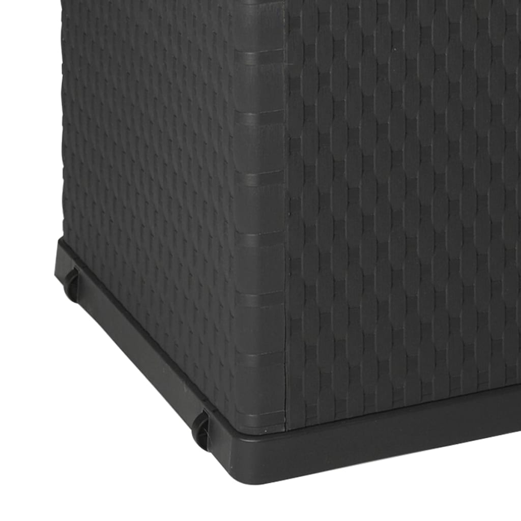 Boîte de stockage de jardin Anthracite 120x56x63 cm PP Rotin Coffres de jardin vidaXL   