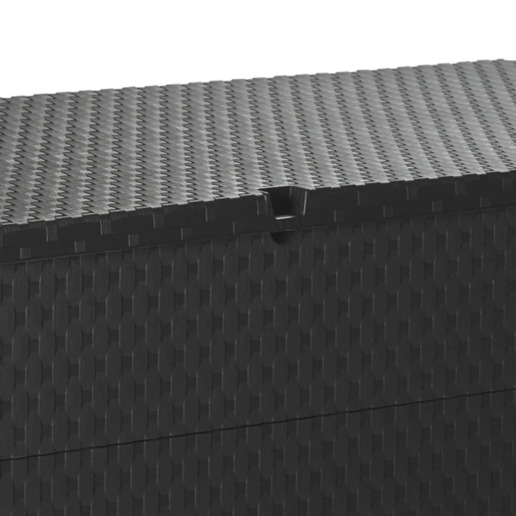 Boîte de stockage de jardin Anthracite 120x56x63 cm PP Rotin Coffres de jardin vidaXL   