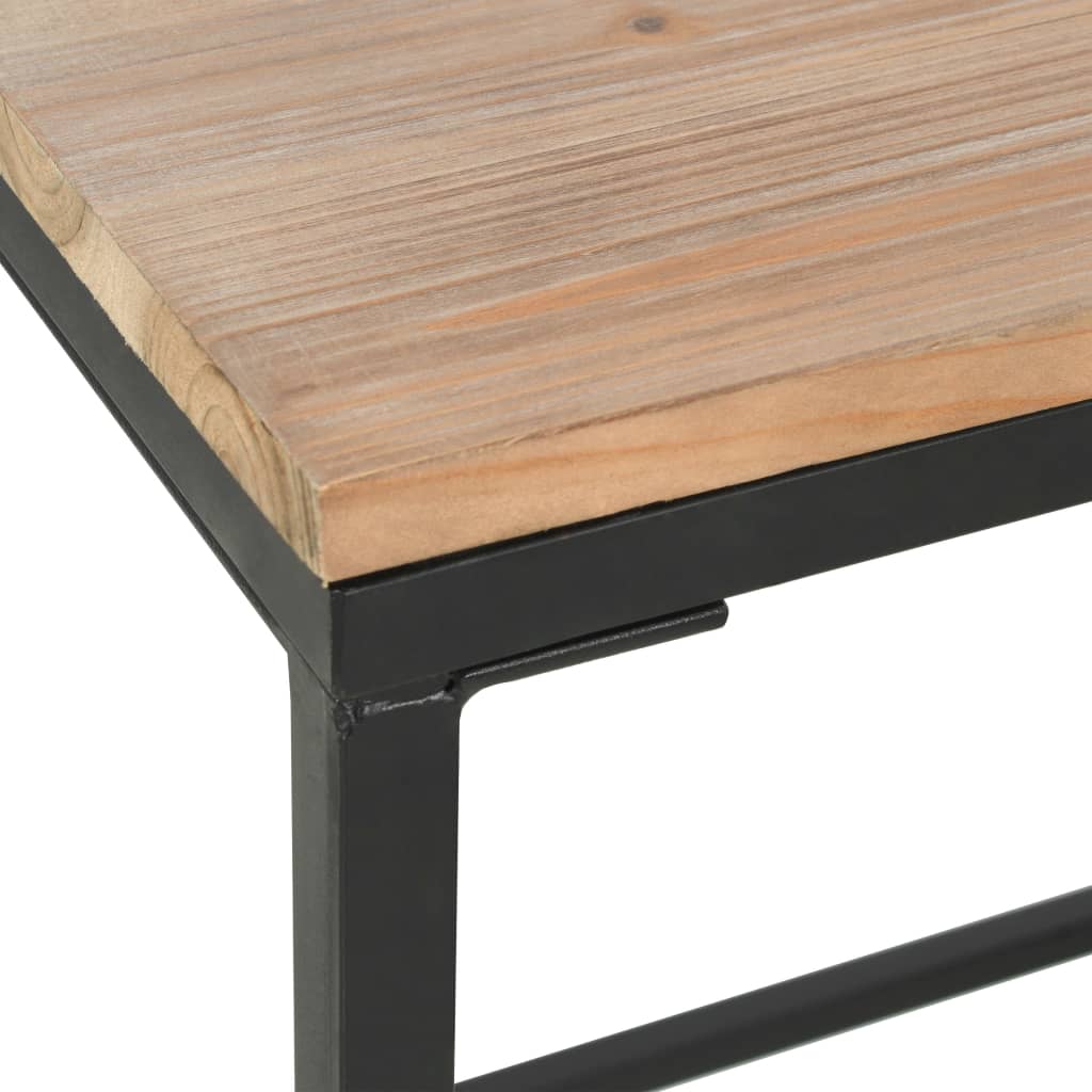 Bureau à piédestal unique Bois de sapin et acier 100x50x76 cm Bureaux vidaXL   