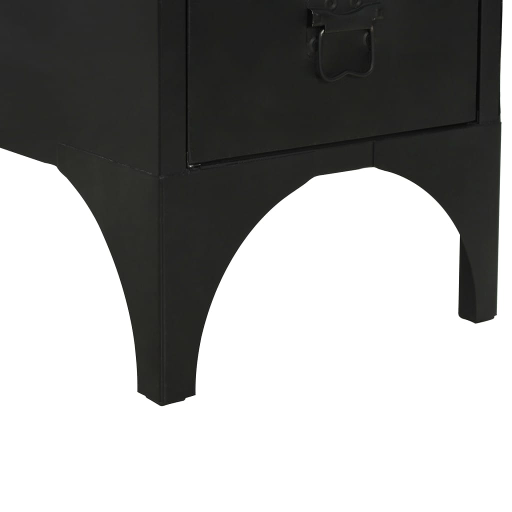 Bureau à piédestal unique Bois de sapin et acier 100x50x76 cm Bureaux vidaXL   