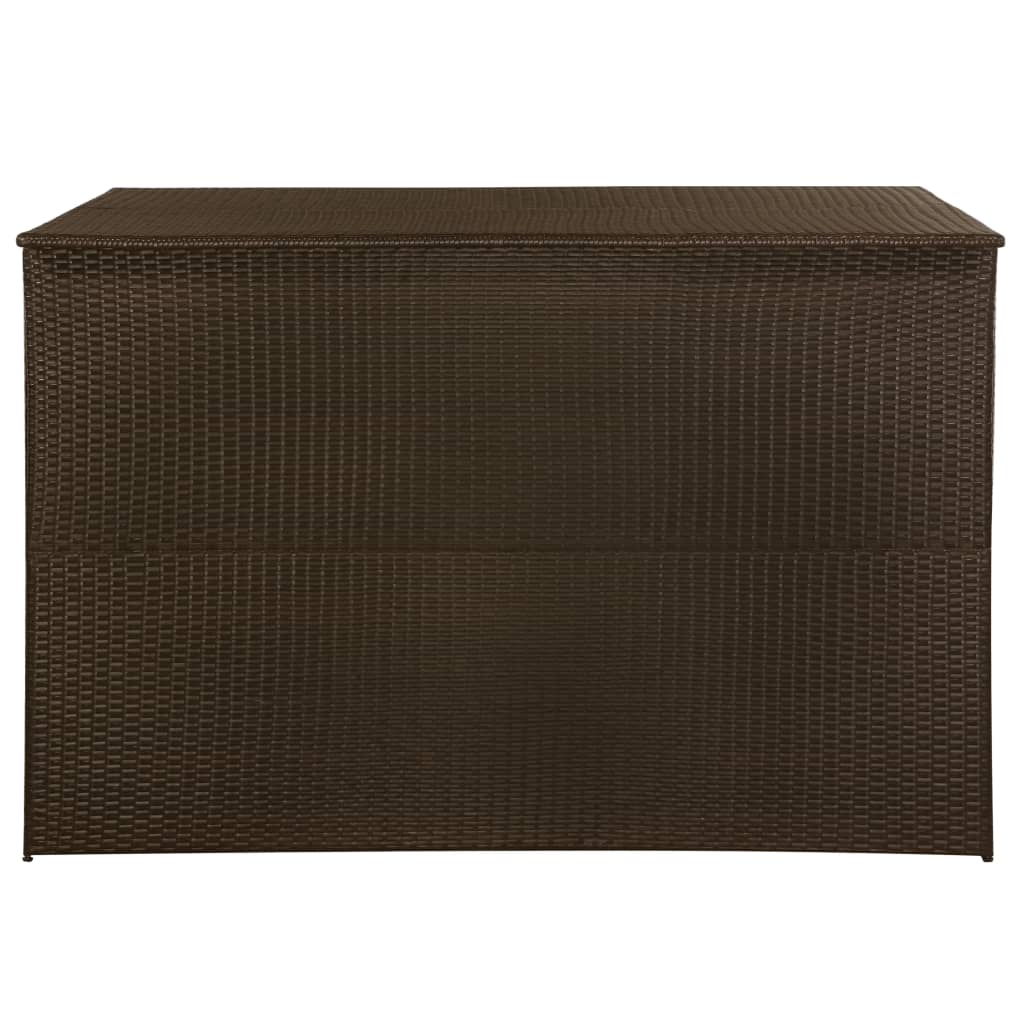 Boîte de stockage de jardin Marron 150x100x100cm Résine tressée Coffres de jardin vidaXL   