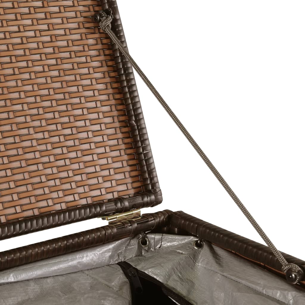 Boîte de stockage de jardin Marron 150x100x100cm Résine tressée Coffres de jardin vidaXL   