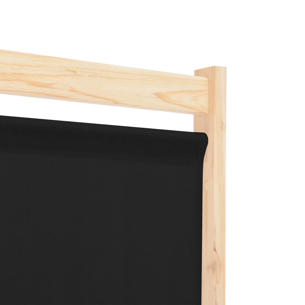 Cloison de séparation 4 panneaux Noir 160x170x4 cm Tissu Séparateurs de pièces vidaXL   